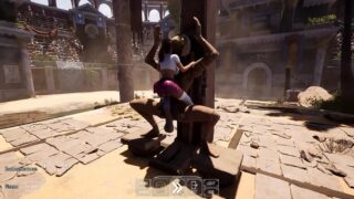 Antik Heykel Uyanıp Lara’yı 1000 Kişi Önünde Sikiyor 3D